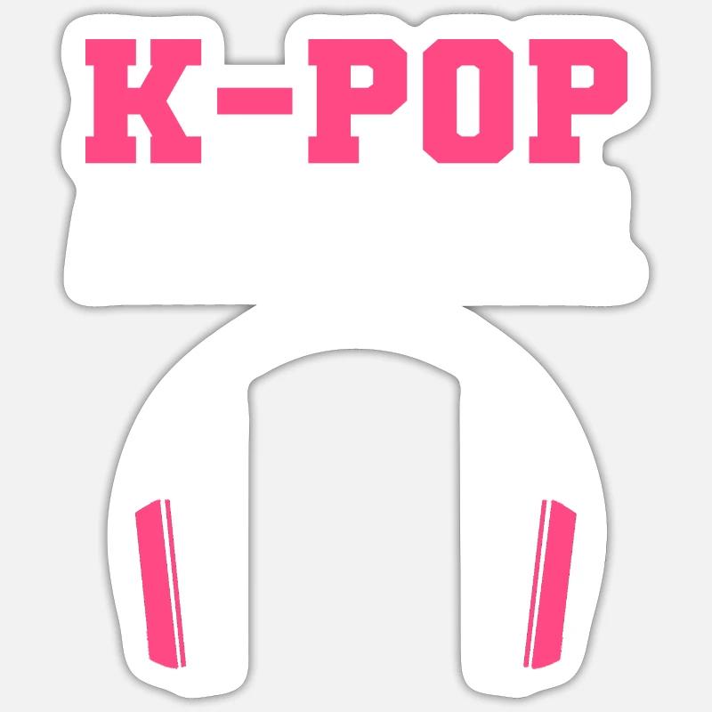 K-Pop und Chill Sänger Gift - Sticker Größe S (10 x 10 cm) - Mattweiß