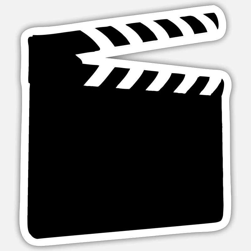 Claquette - Sticker taille S (10 x 10 cm) - blanc mat