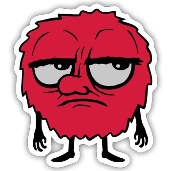 Monster Eyes Roll Cartoon - Sticker size S (10 x 10 cm) - white matte - Front