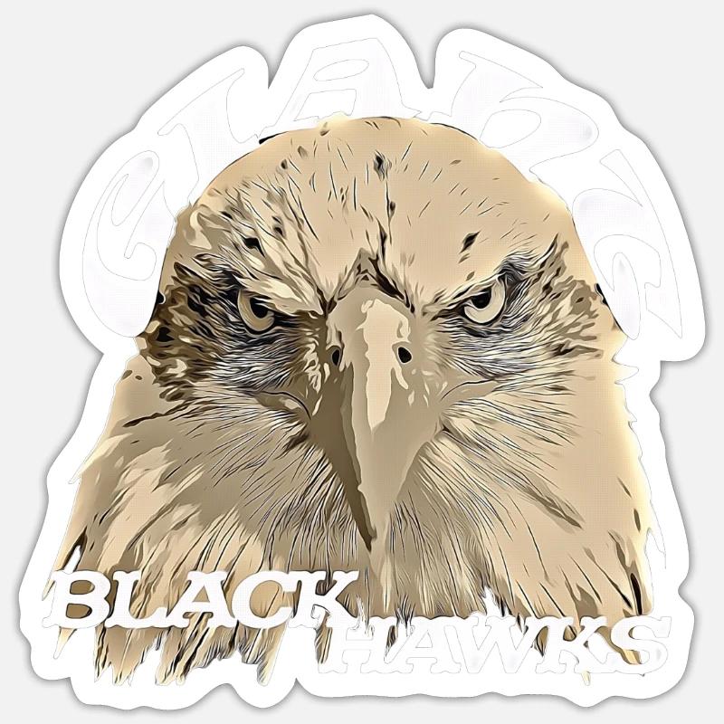 Giant Hawk - Sticker size S (10 x 10 cm) - white matte