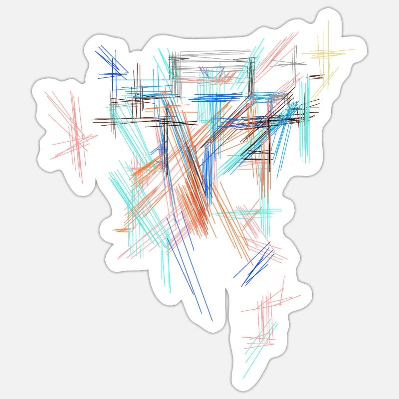 Futurismus Muster Sticker Größe S (10 x 10 cm)