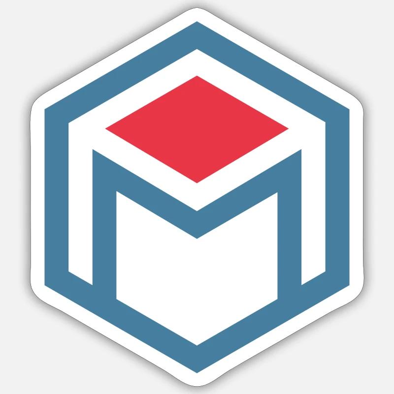 M Bekleidungsmarke - Sticker Größe S (10 x 10 cm) - Mattweiß