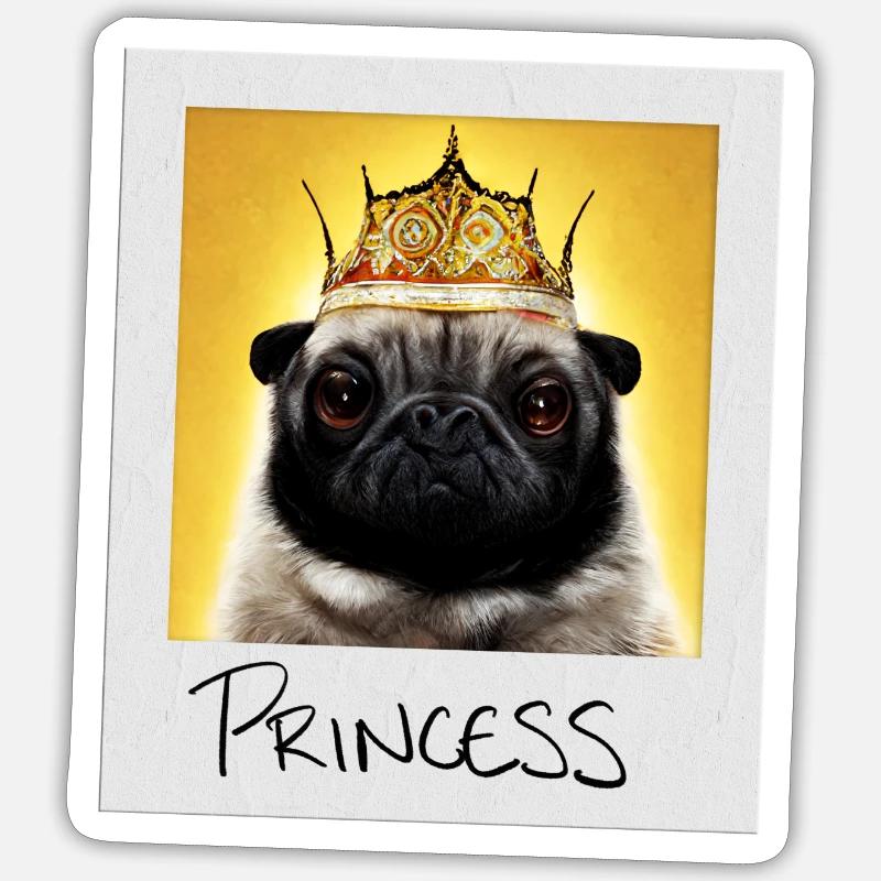 Princesse - Sticker taille S (10 x 10 cm) - blanc mat