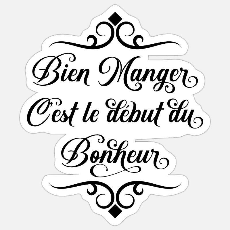 Gut essen - Sticker Größe S (10 x 10 cm) - Mattweiß
