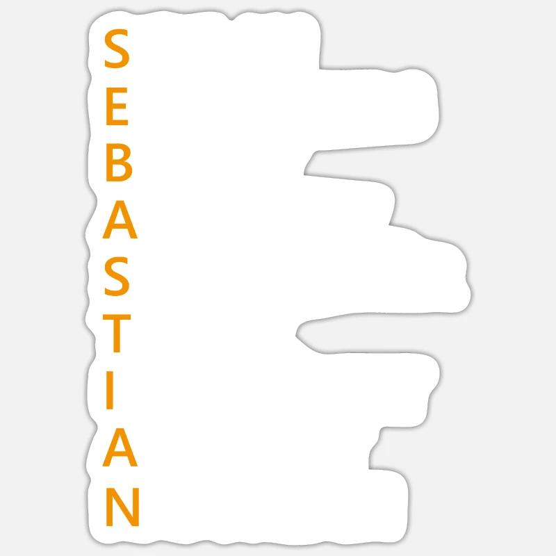 Sebastian Name Geschenk Sticker Größe S (10 x 10 cm)