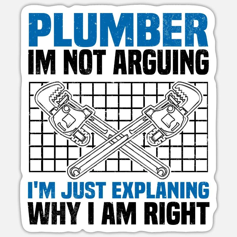 Plumber - Sticker size S (10 x 10 cm) - white matte