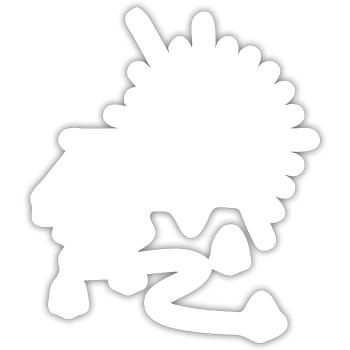 Camping - Sticker taille S (10 x 10 cm) - blanc mat - Devant