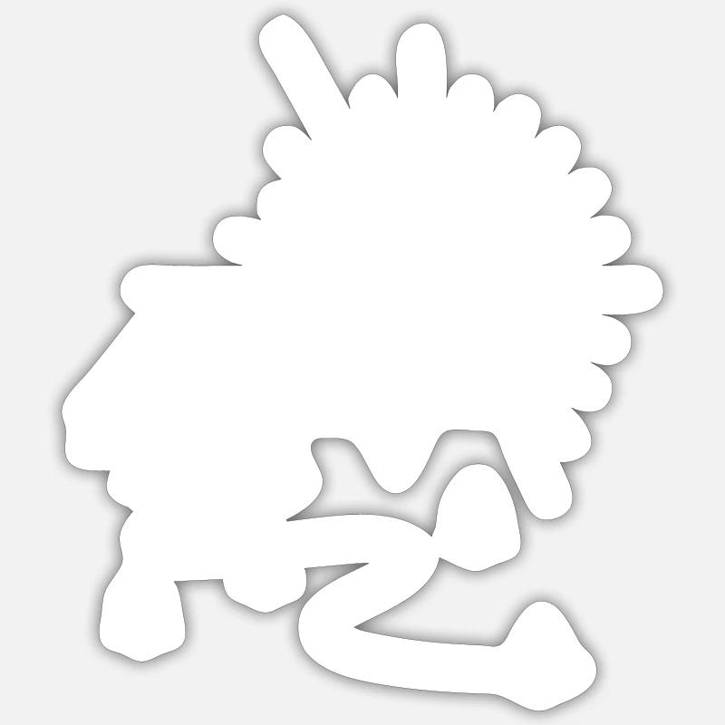 Camping - Sticker taille S (10 x 10 cm) - blanc mat