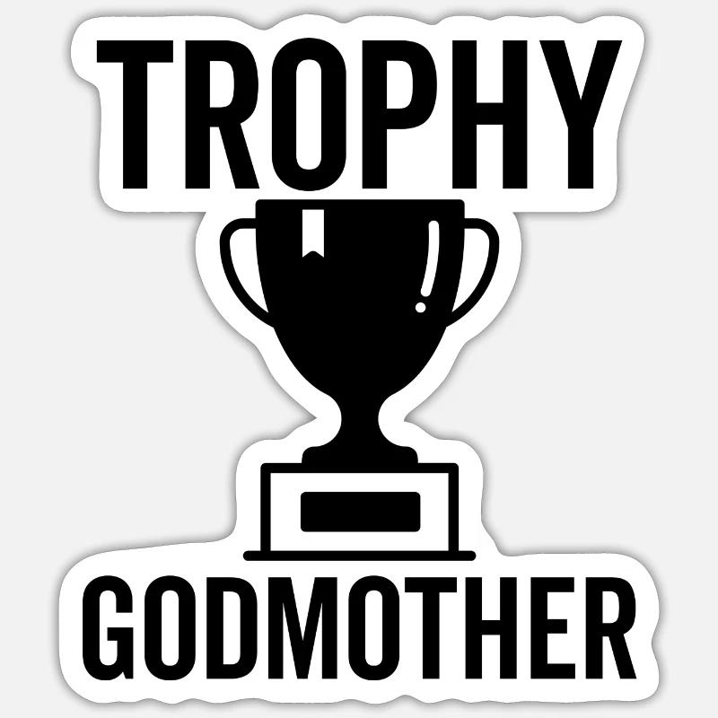 Trophäe Patin - Sticker Größe S (10 x 10 cm) - Mattweiß