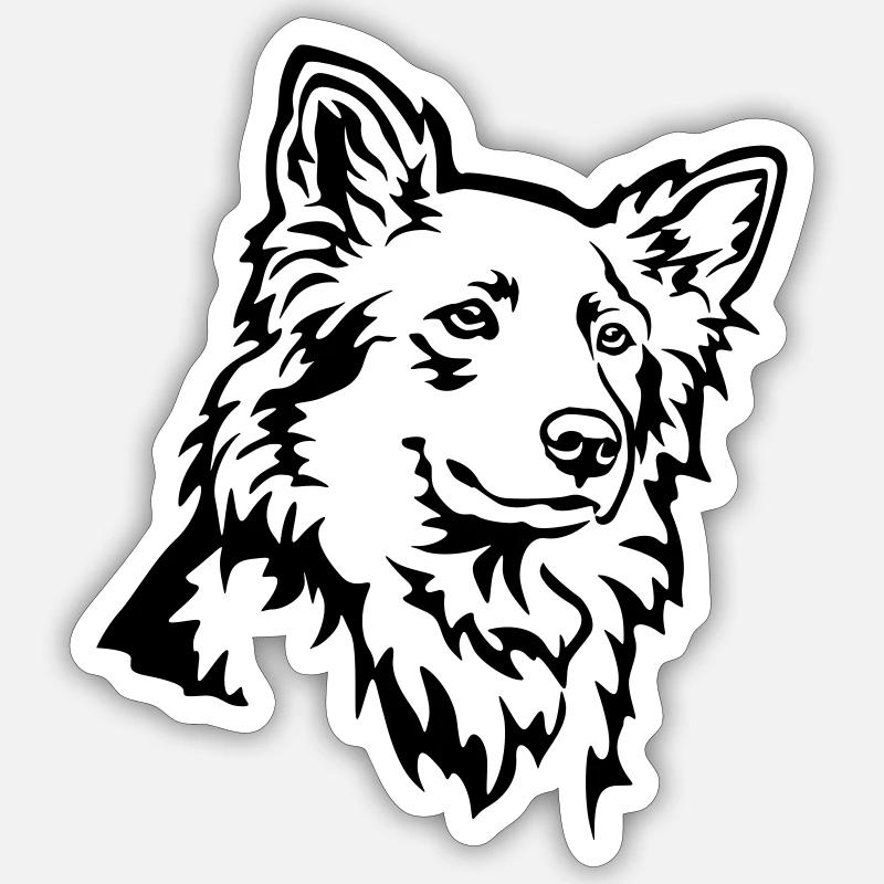 Harzer Fuchs Head - Sticker size S (10 x 10 cm) - white matte