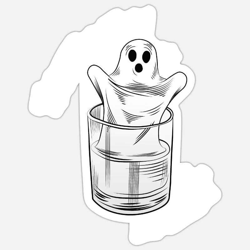 Das ist der Geist Halloween Ghost Funny Sticker Größe S (10 x 10 cm)