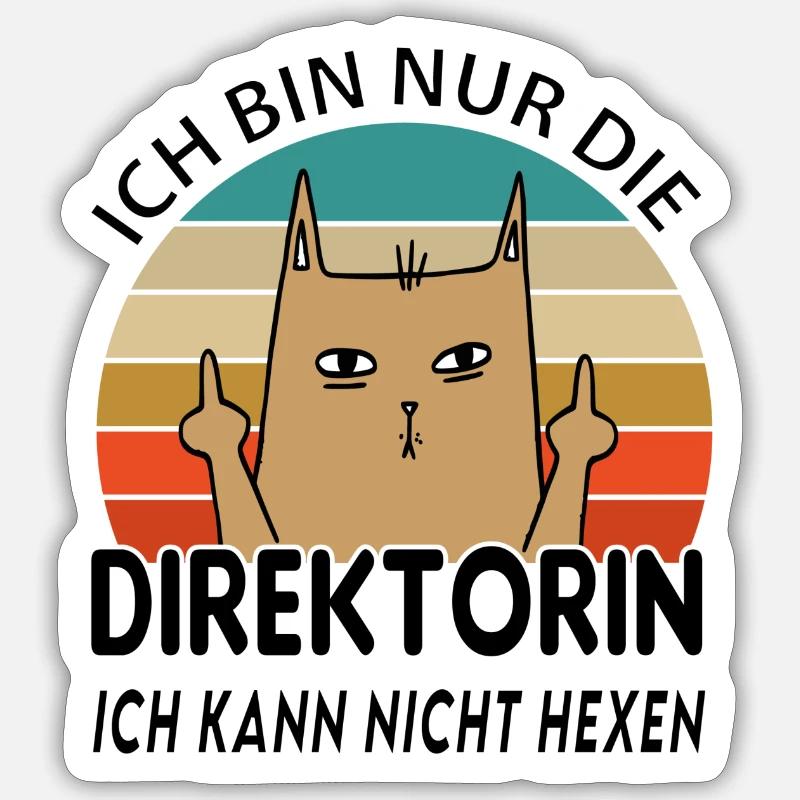 Direktorin - Sticker Größe S (10 x 10 cm) - Mattweiß
