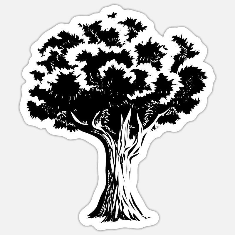 Tree - Sticker size S (10 x 10 cm) - white matte