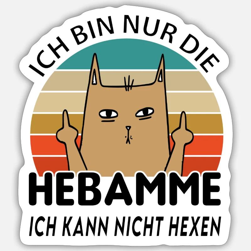 Hebamme - Sticker Größe S (10 x 10 cm) - Mattweiß