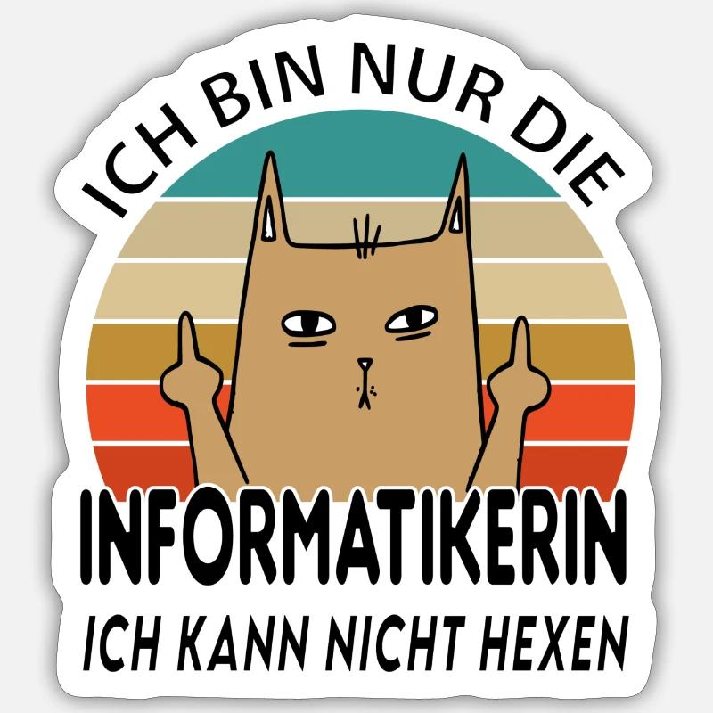 Informatikerin Sticker Größe S (10 x 10 cm)