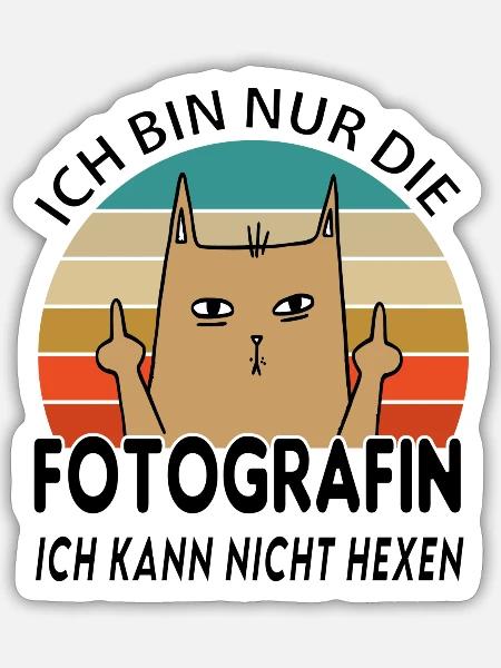 Fotografin - Sticker Größe S (10 x 10 cm) - Mattweiß