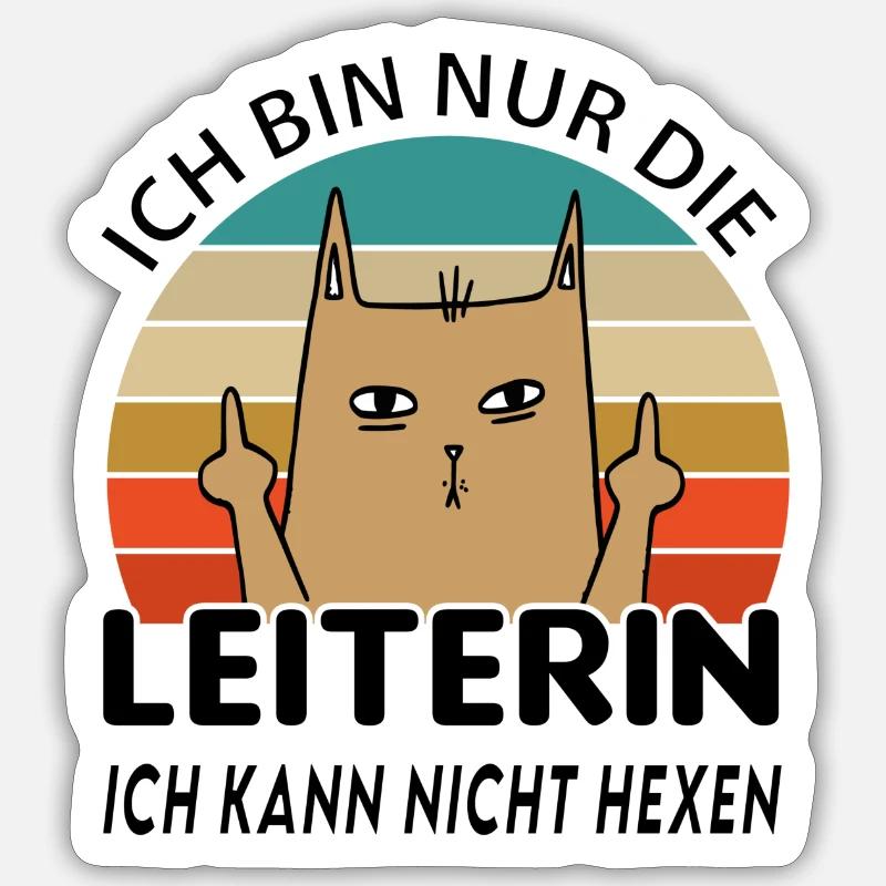 Leiterin - Sticker Größe S (10 x 10 cm) - Mattweiß