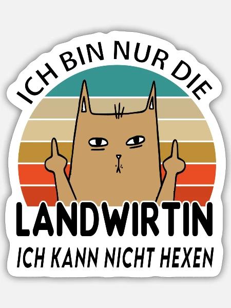 Landwirtin - Sticker Größe S (10 x 10 cm) - Mattweiß