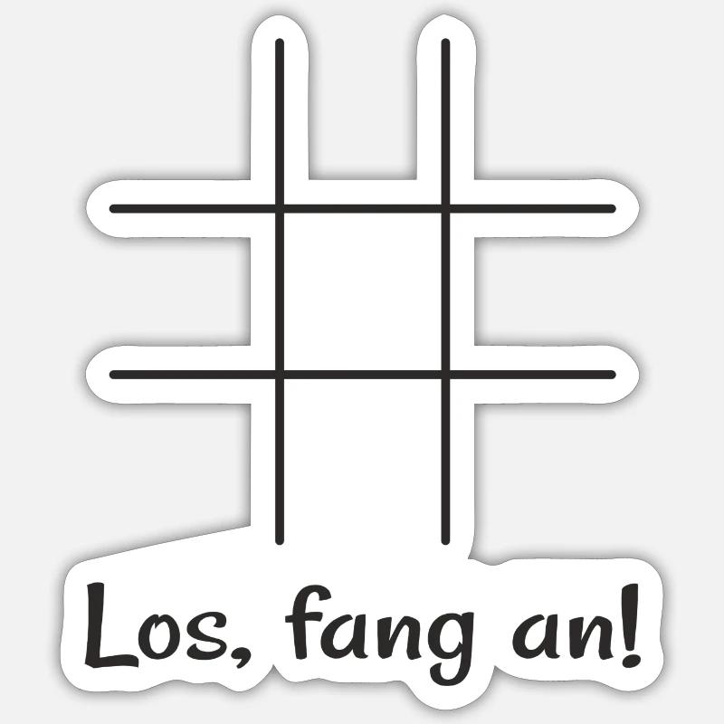 Tictactoe - Sticker Größe S (10 x 10 cm) - Mattweiß