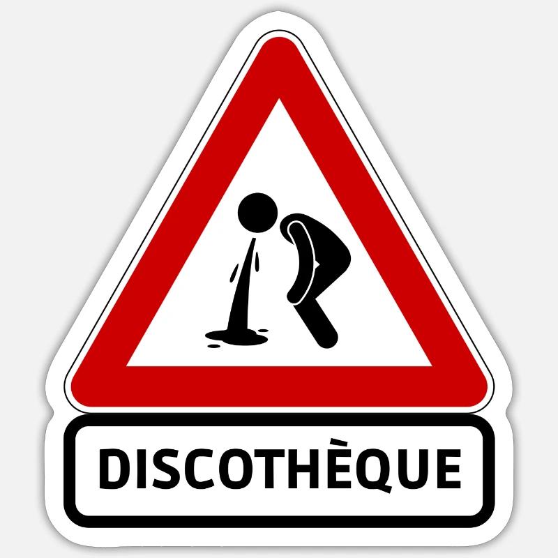 panneau discothèque - Sticker taille S (10 x 10 cm) - blanc mat