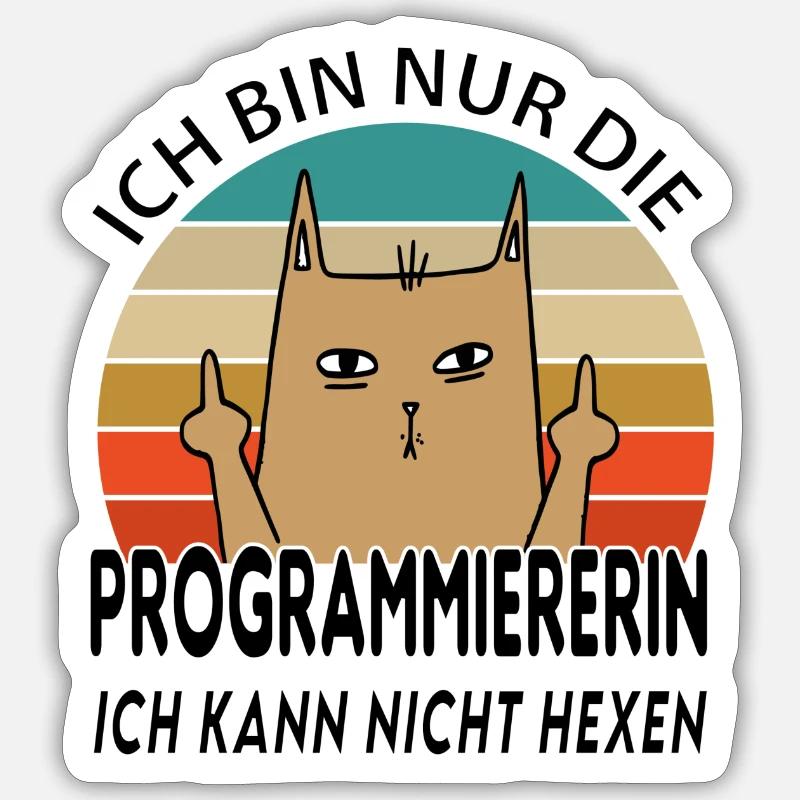 Programmiererin Sticker Größe S (10 x 10 cm)