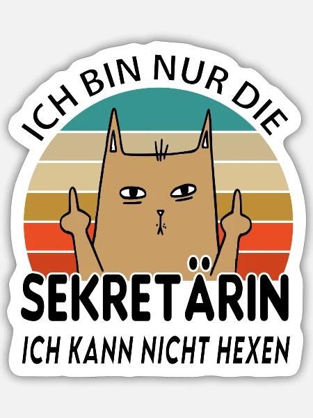 Sekretärin - Sticker Größe S (10 x 10 cm) - Mattweiß