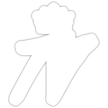 77 Zahl Krone - Sticker Größe S (10 x 10 cm) - Mattweiß - Vorne