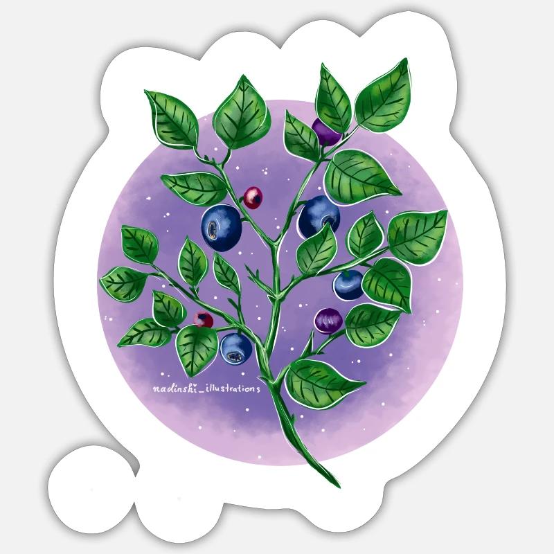 Blaubeeren Sticker Größe S (10 x 10 cm)