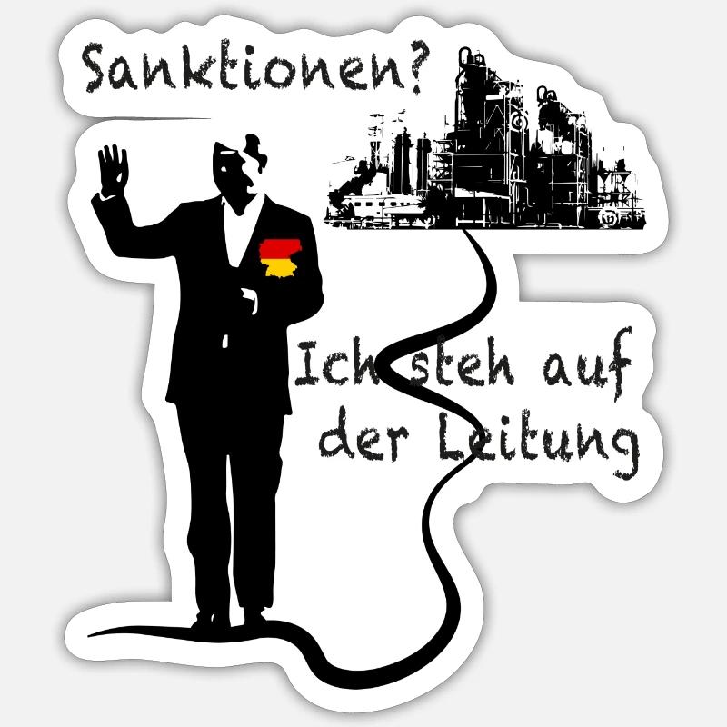 sanktionen? - Sticker Größe S (10 x 10 cm) - Mattweiß