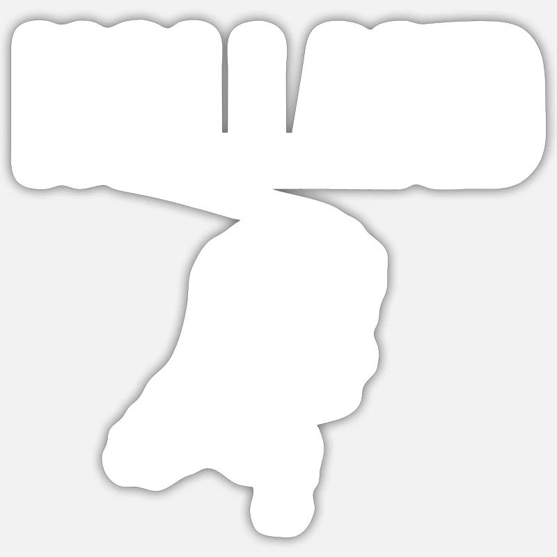 Pays forme Hollande - Sticker taille S (10 x 10 cm) - blanc mat