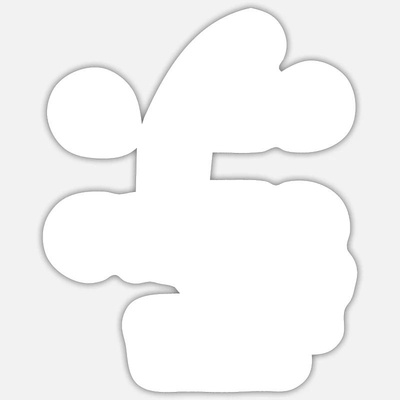escalade de bloc que vous décidez - Sticker taille S (10 x 10 cm) - blanc mat