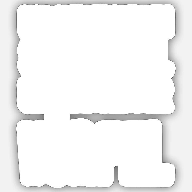 Ich bin der Würfel - Sticker Größe S (10 x 10 cm) - Mattweiß