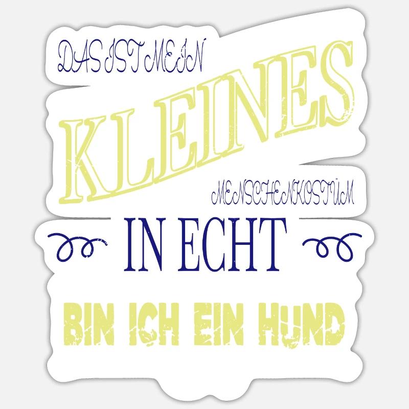 hunderasse windhund geburtstagsgeschenkidee zitat - Sticker Größe S (10 x 10 cm) - Mattweiß