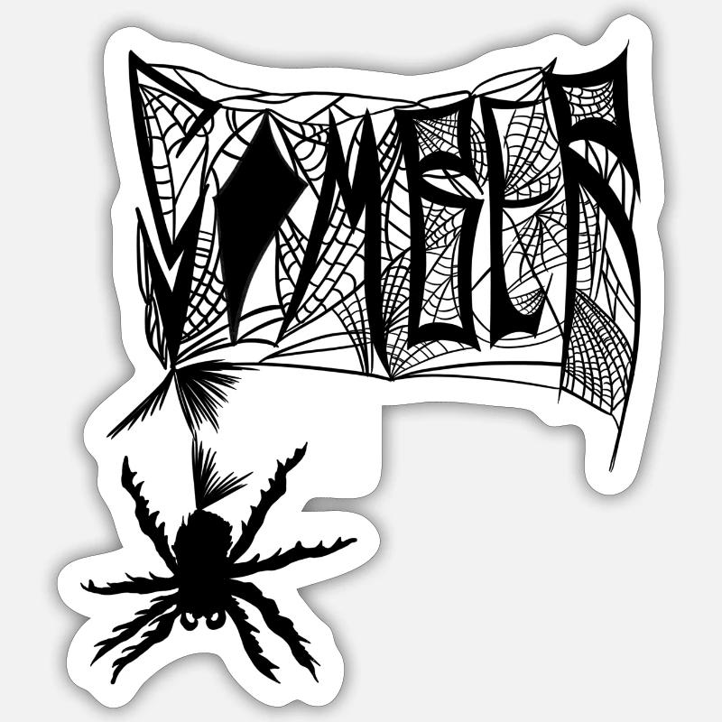 Graphismes Marque Somber Spider Web Couleur Noir Sticker taille S (10 x 10 cm)