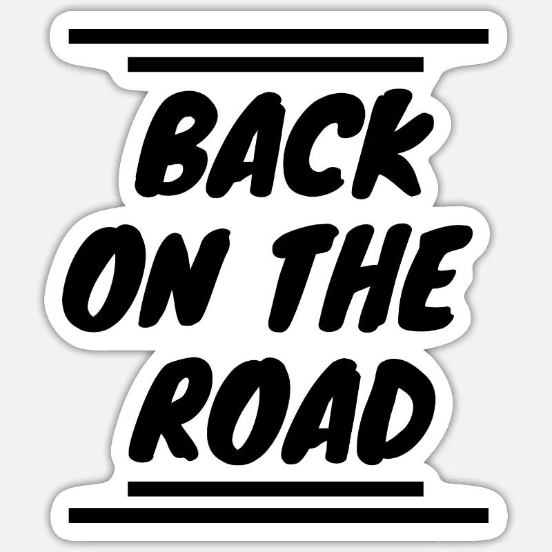 Back on the Road - Sticker size S (10 x 10 cm) - white matte