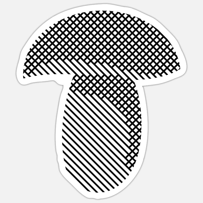 Cèpe de Bordeaux - Sticker taille S (10 x 10 cm) - blanc mat