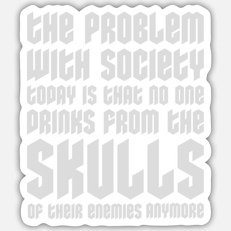boissons de crânes ennemis Sticker taille S (10 x 10 cm)
