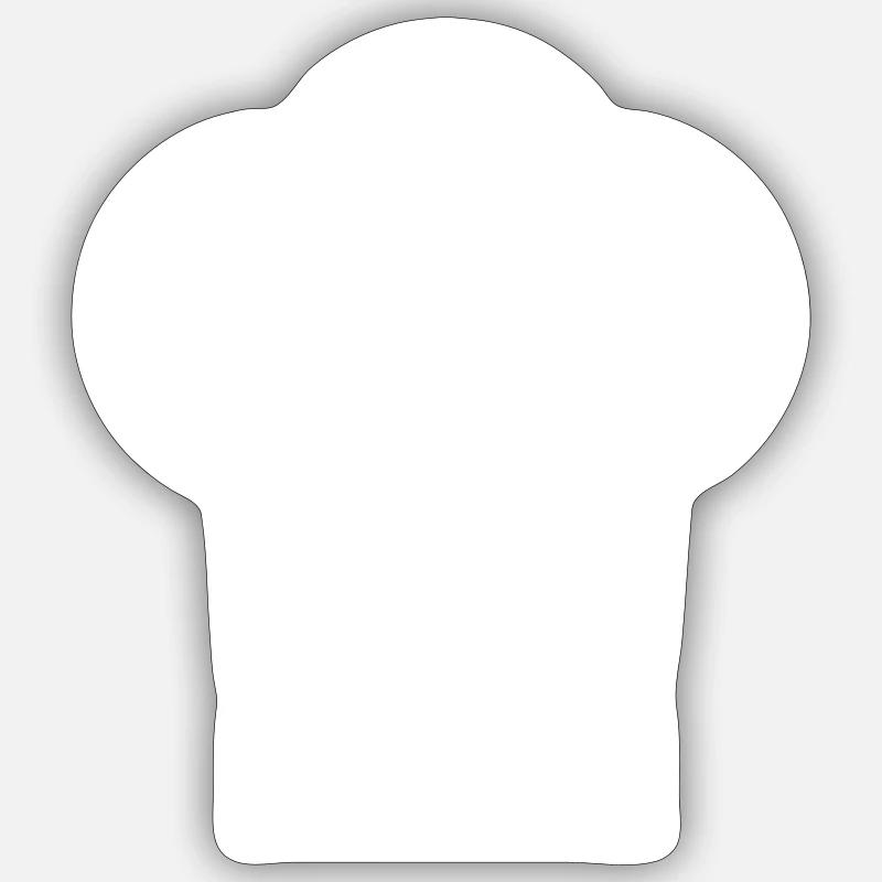 Cuisinier au chapeau de chef - Sticker taille S (10 x 10 cm) - blanc mat