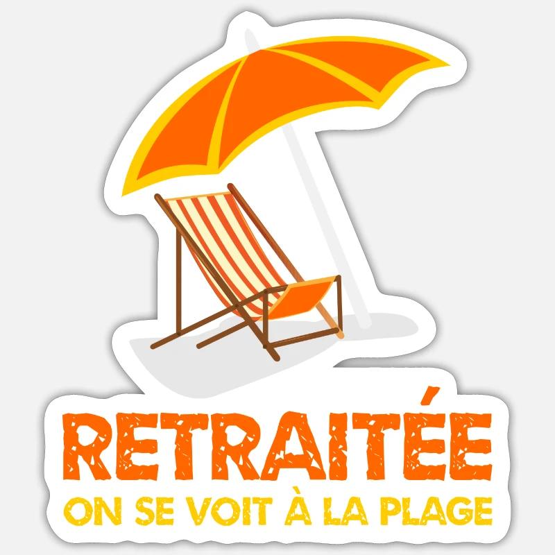 retraitée Sticker taille S (10 x 10 cm)