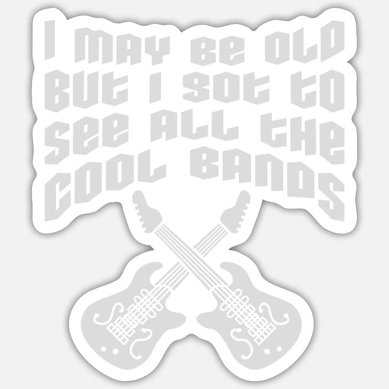Je suis peut-être vieux - Sticker taille S (10 x 10 cm) - blanc mat
