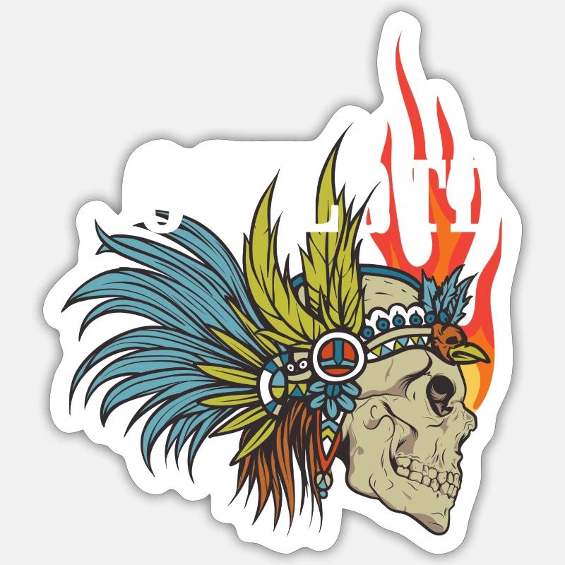ocelotl - Sticker taille S (10 x 10 cm) - blanc mat