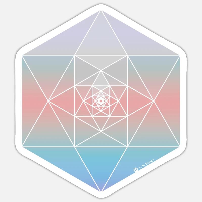 Rainbow Gem Sticker Größe S (10 x 10 cm)