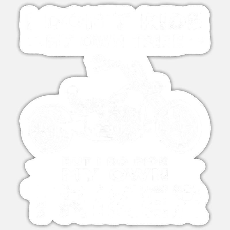 Trike Geschenkidee | Triker Motorrad Herren Trikes - Sticker Größe S (10 x 10 cm) - Mattweiß