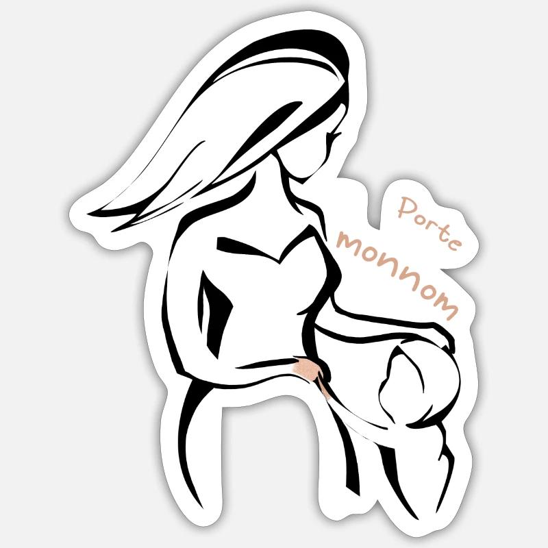 Design PMN - Sticker taille S (10 x 10 cm) - blanc mat
