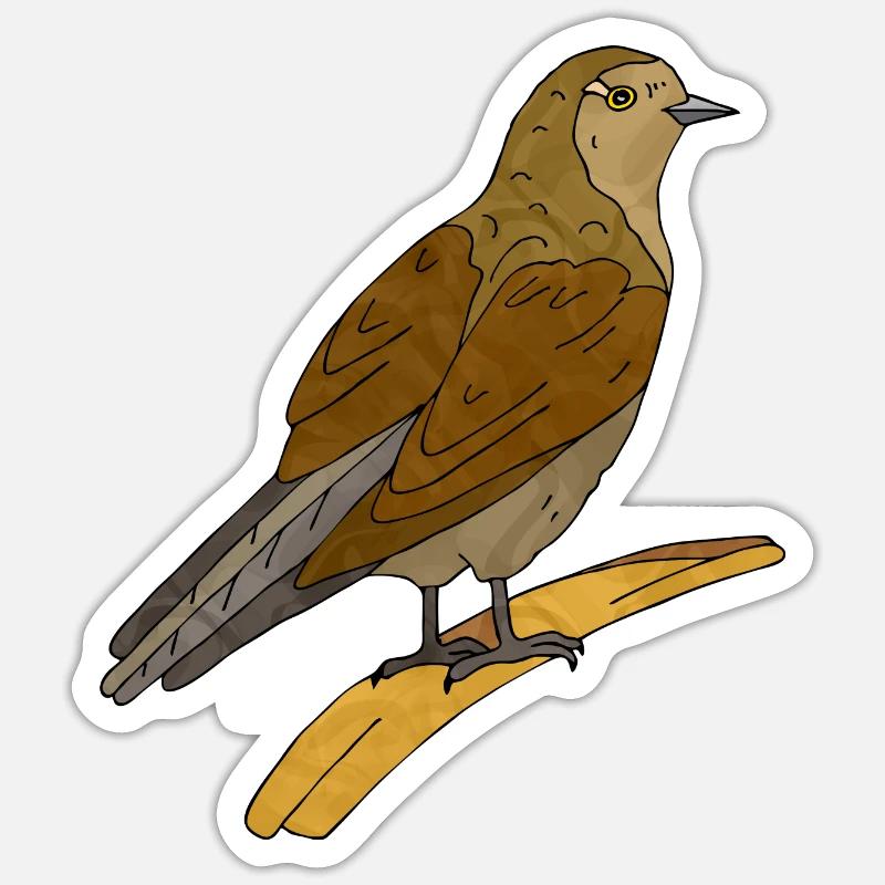 Oiseau - Sticker taille S (10 x 10 cm) - blanc mat