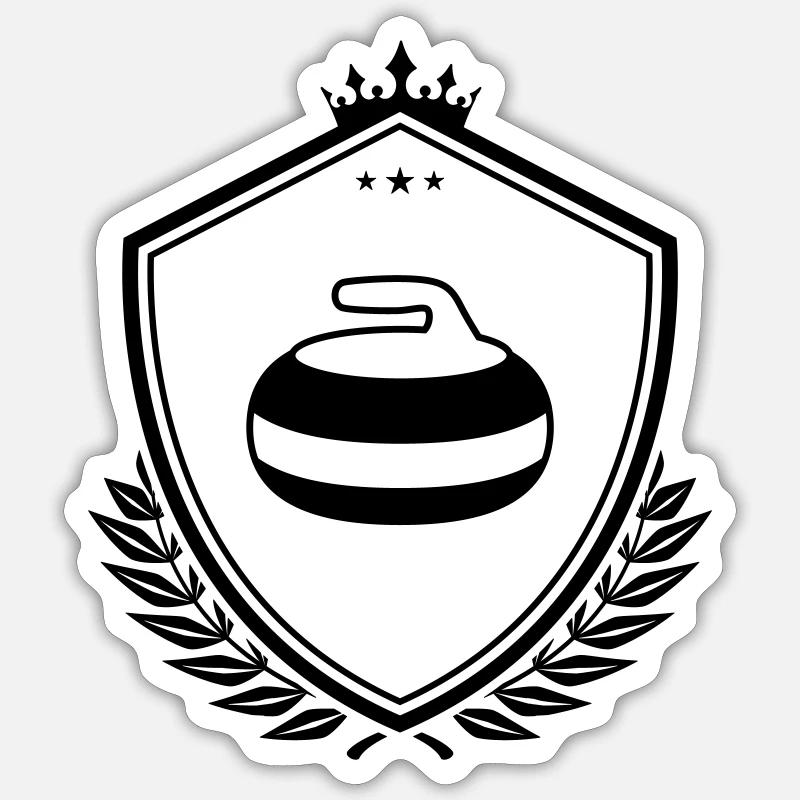 Curling crest Sticker size S (10 x 10 cm)