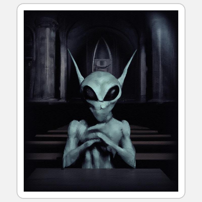 Pixie Alien - Sticker size S (10 x 10 cm) - white matte