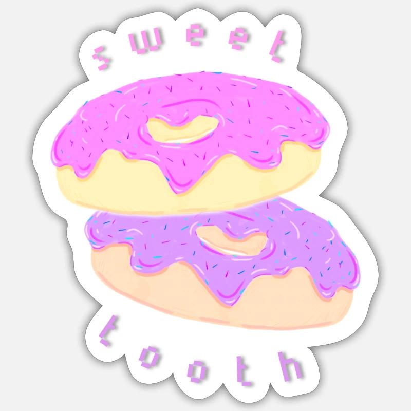 Dent sucrée - Sticker taille S (10 x 10 cm) - blanc mat