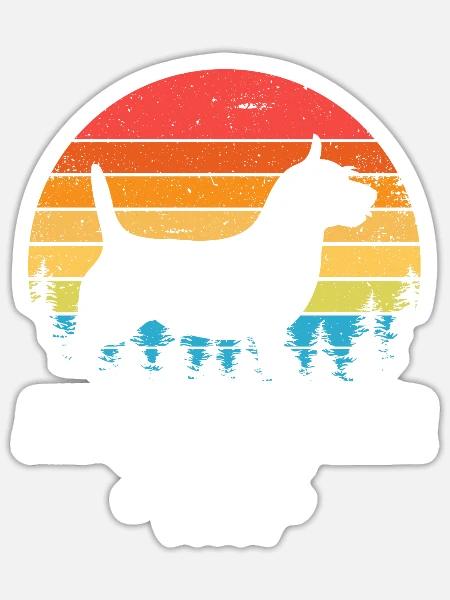Australian Terrier - Sticker Größe S (10 x 10 cm) - Mattweiß
