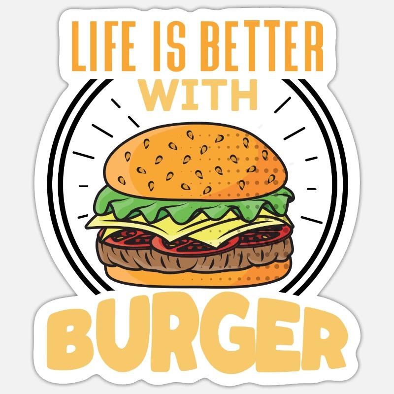 Cheat Day Burrito Burger Restauration rapide Pizza Sticker taille S (10 x 10 cm)